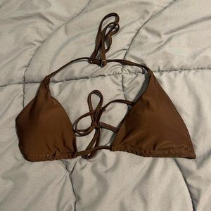 Brown swim top